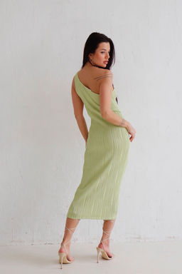 12605 Платье асимметричное фисташковое - Martichelli фото 12