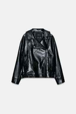 ZW COLLECTION LEATHER EFFECT JACKET - Zara фото 7