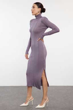 Lila Maxi Triko Bal?kc? Yaka Sim Iplik Elbise TWOAW25EL00072 - Trendyolmilla фото 2