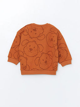 Bisiklet Yaka Uzun Kollu Bask?l? Erkek Bebek Sweatshirt ve E?ofman Alt 2li Tak?m