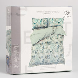Постельное бельё Этель Дуэт Эвкалипт 143х215 см - 2 шт, 220х240 см, 50х70 см -2 шт, поплин  фото 5