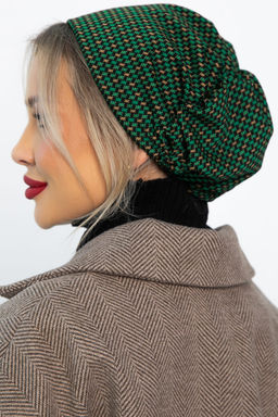 Чалма с резинкой (зелено-бежевая) ЧР9-23М