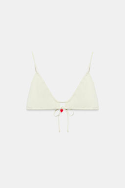 TOP BIKINI ABALORIO CORAZ?N / Crudo - Zara фото 8