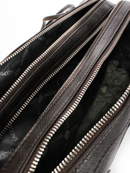 LACCOMA сумка Y2339-1P-коричневый натуральная кожа полиэстер  фото 6