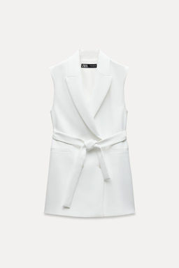 LONG WAISTCOAT WITH BELT - Zara фото 3