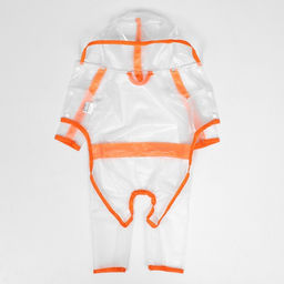 Дождевик-комбинезон для собак, р-р 2XL (ДС 42, ОГ 57 см, вес 16-20 кг), прозрачный-оранже - Simaland фото 3