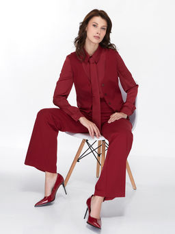 Блузка с галстуком OD-881-6 бордовый - Tantino фото 11