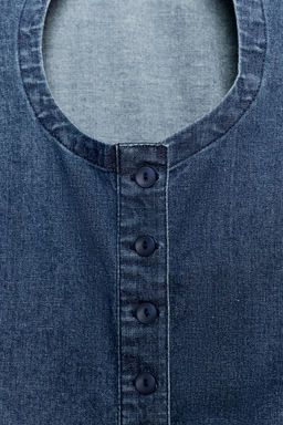TOP EFECTO DENIM BOTONES / Azul - Zara фото 5