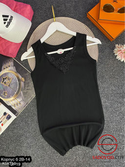 Майка женская с гипюром