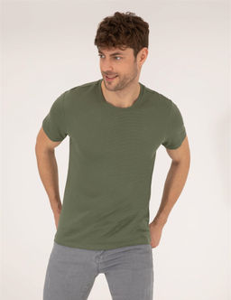 Haki Slim Fit Basic Ti__rt - Pierre cardin фото 3