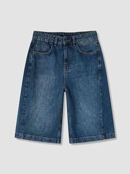 Bermuda Fit Kad?n Jean ?ortolon