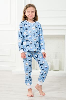 Пижама детская из джемпера и брюк из кулирки Кошки - Амадэль фото 2