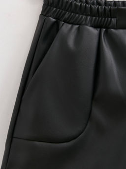 CONTE Шорты из экокожи с накладными карманами LS 2849 black - Conte elegant фото 6