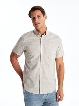 Regular Fit K?sa Kollu Poplin Erkek G?mlek