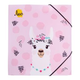 Лео Учись Папка на резинке A5 LRF-07 450 мкм 25 мм песок 6 шт. 01-Лама