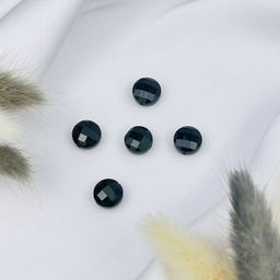 Бусины для украшений из черного Турмалина "Шерл" (5 шт)