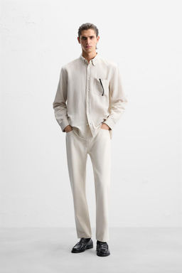 COTTON - LINEN SHIRT - Zara фото 3