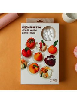 Форма для выпечки и муссовых десертов KONFINETTA Облачко, силикон, 30?18,8?3,5 см, 6 ячеек (7,4?7,4 см), цвет белый  фото 8