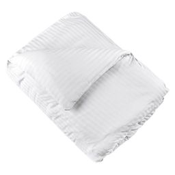 Пододеяльник HoReCa 177х217, страйп-сатин, 100% хлопок, пл. 125 гр./кв. м., Серо-голубой страйп ОП - Традиция фото 4