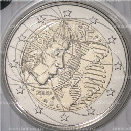 2 евро 2020 года Франция Медицинские исследования (COVID-19, в блистере)