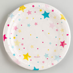 Цена за 10 шт. Тарелка бумажная Звёзды, 18 см - Страна карнавалия фото 7