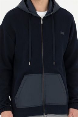 Мужской темно-синий вязаный кардиган - U.s. polo assn фото 6