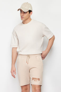 Tas Regular/Normal Kesim Brooklyn-Sehir Nak?sl? Tok Kumasl? Beli Lastikli Sort TMNSS24SR00025