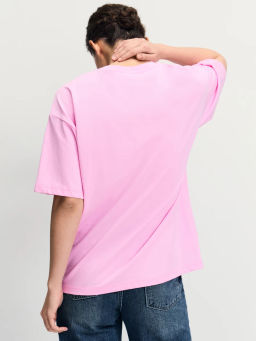 Базовая футболка оверсайз из хлопка / Zarina  фото 9