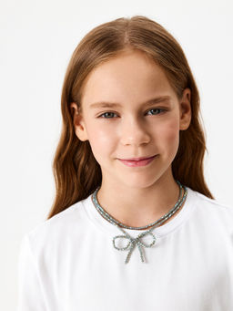 ACOOLA / Бусы детские Kirsty светло-серый
