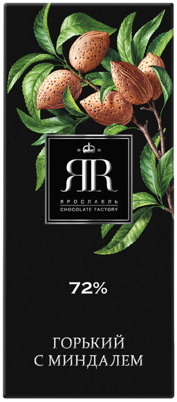 ЯR. Горький с миндалём 90 гр. карт.пачка