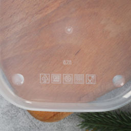 Цена за 2 шт. Ланч - бокс квадратный Гранат, 700 мл - Сима-Ленд фото 4