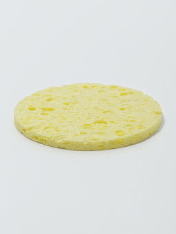 Цена за 2 шт. Спонж для умывания, d=8 см, жёлтый - Queen fair фото 3