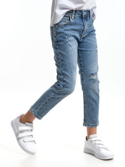 Детские джинсы 33-Е1014 синий - Mini maxi фото 6