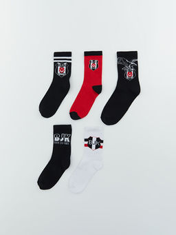 Be?ikta? Desenli Erkek ?ocuk Soket ?orap 5li