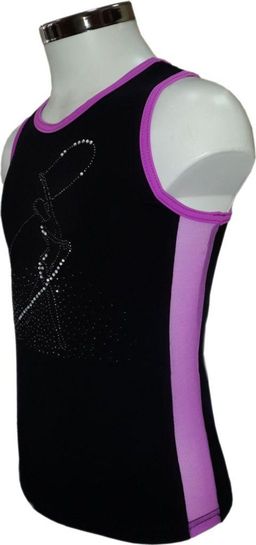 7051 Топ-майка из хлопка Гимнастка со вставками из сетки - Chersa фото 3