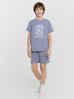 Комплект домашний для мальчиков сиреневый с принтом - Mark formelle фото 2