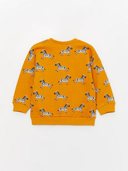 Bisiklet Yaka Bask?l? Erkek Bebek Sweatshirt - Waikiki фото 3