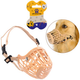 Цена за 2 шт. Намордник гуманный из гибкого пластика "Мой Бро", цвет светло - бежевый, №3 (лейбл)