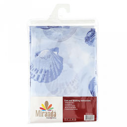 "Miranda" Штора для ванной тканевая 180х200см "Морская звезда синяя", без колец, 100% п/э (Турция)