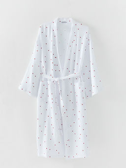 Халат женский белый с принтом в сердечко - Mark formelle фото 5