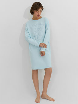 Сорочка ночная женская голубая