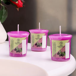 Набор свечей ароматических Black Cherry, чёрная вишня, 3 шт., 5×4.5 см