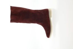 БОРТОВЫЕ ЗАМШЕВЫЕ САПОГИ ЖЕНСКИЕ НА ПЛОСКОМ СТИЛЕ