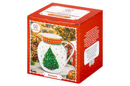Кувшин 1,2 л 16*13*15,5 см Новогодняя ёлка красный узор, NEW BONE CHINA - Elan gallery фото 14