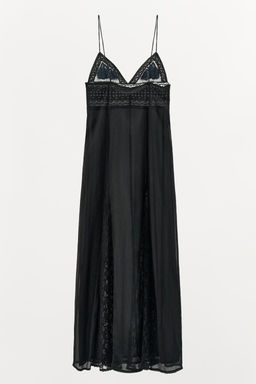 DRESS WITH CONTRAST EMBROIDERY AND BEADS - Zara фото 5