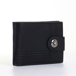 Портмоне мужское на магните, чёрное