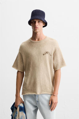 SLOGAN PRINT KNIT T-SHIRT - Zara фото 2