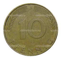 Монета 10 пфеннигов 1971 года J Германия