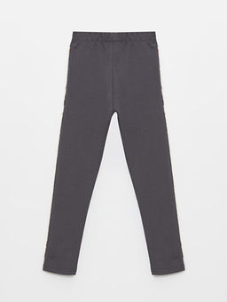 Beli Lastikli ?ift Y?nl? Payetli K?z ?ocuk Tayt - Waikiki фото 3