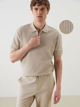 Polo Yaka K?sa Kollu Erkek Dokulu Ti??rt